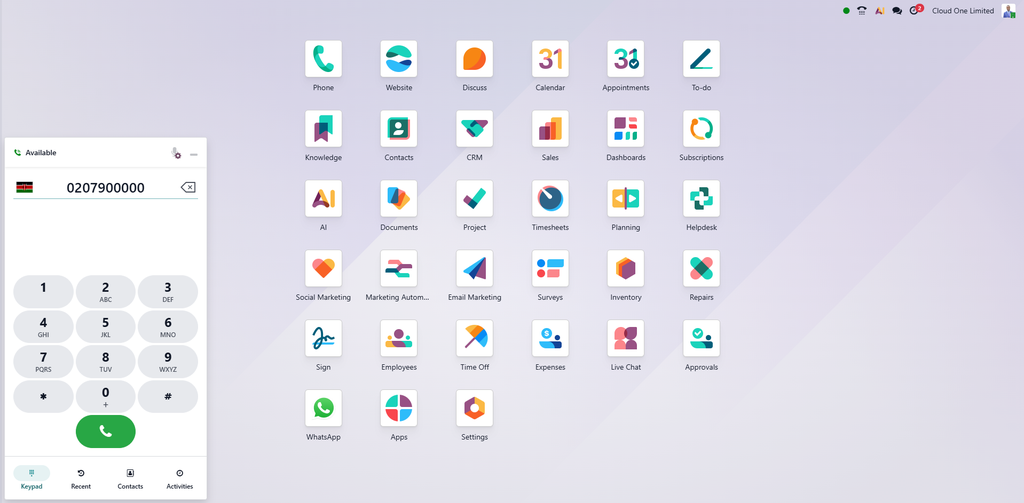 Odoo Phone System Elite Annual License (25 Users)
